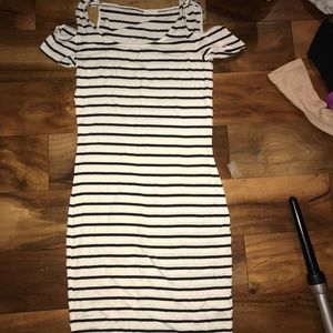 Black and white tight dress